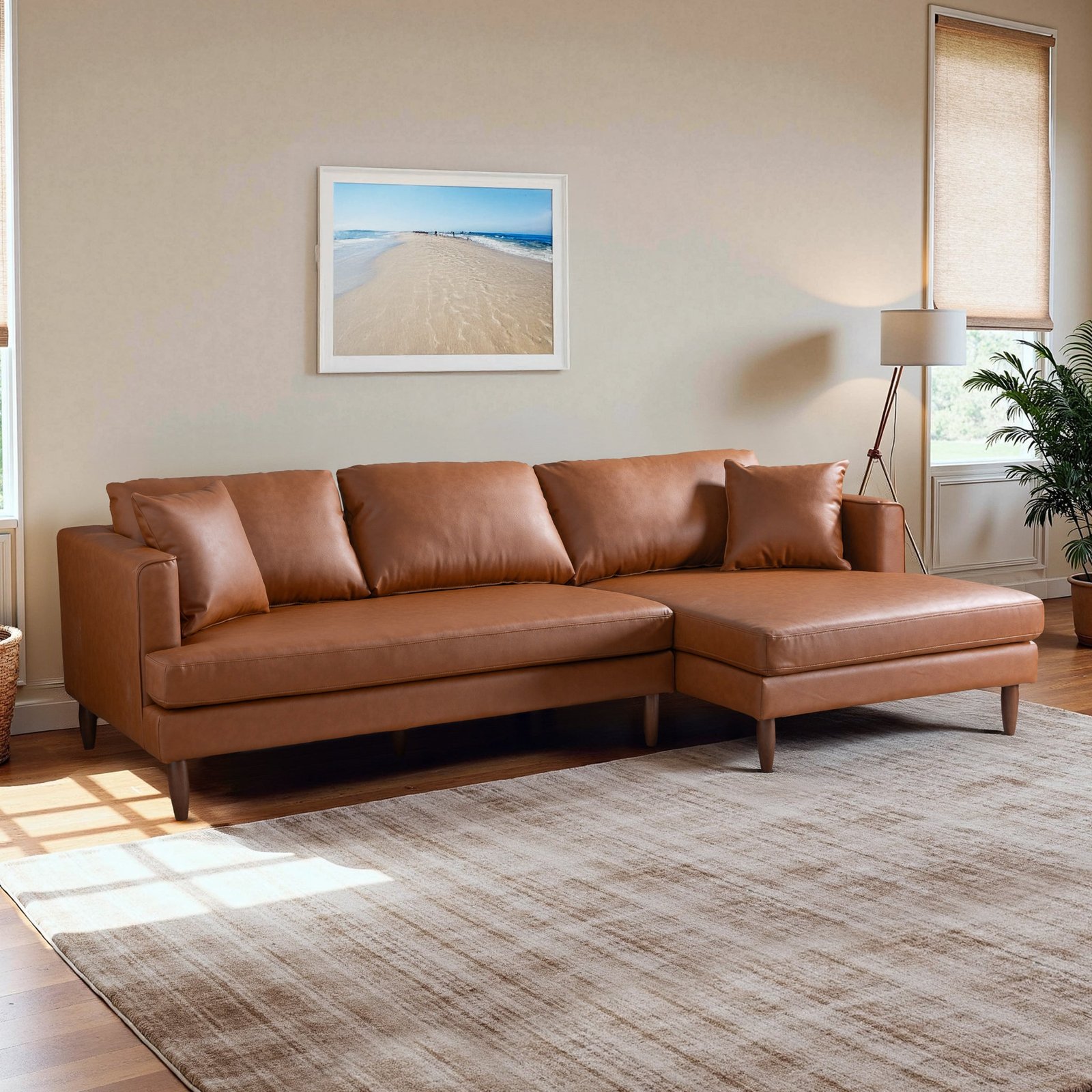 Broome Vegan Leather Sectional Sofa